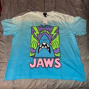 HM Jaws Movie Abstract Doodle Shark Poster Men's T Shirt Size XXL - NEW NWT